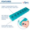Apex 7 Day Bubble Lok Weekly Pill Organizer, Weekly Pill
