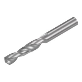 sourcing map Solid Carbide Drill Bit, 6mm (0.236") YG6X/C3 Micro-Grain Tungsten Carbide Short Twist Drill Bits Straight Shank for Drilling Stainless Steel Aluminum Metal Plastic