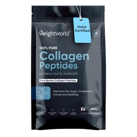 Hydrolysate Bovine Collagen Powder | 500g | Collagen Peptides Powder | Rich in 8 Essential Amino Acids | 50 Servings | Type-1 Collagen Supplements for Women & Men | Halal Certified | Scoop Included