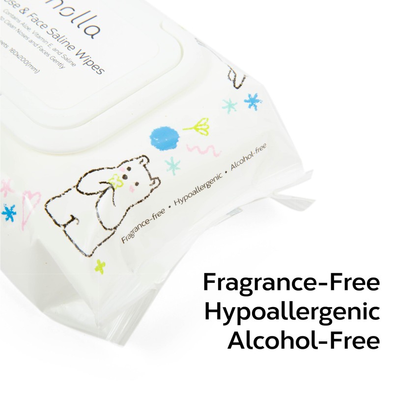 Nolla Nose and Face Wipes for Babies & Kids with