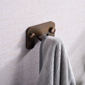 PEROPROS Single Coat Hook 11-Gauge Solid Brass Clothes Robe Hooks Hanger, Heavy Duty Single Coat Hooks for Bathroom Living Room Hotel Kitchen,Wall Mounted Oil Rubbed Bronze Finish-2 Pack