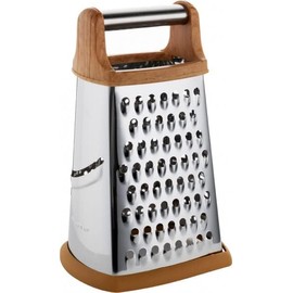 Kitchen Grater Square Grater Made of Stainless Steel with Non-Slip Base 22 cm High 4 Grating Surfaces Grater for Vegetables, Fruits, Cheese, Stainless Steel Grater, Grater, Slicer