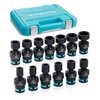 DURATECH 1/2" Drive Impact Swivel Socket Set, 13-Piece Shallow Wobble