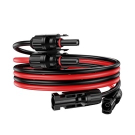 OWINUSTECH 10Ft Solar Cable Solar Extension Cable,10AWG Solar Panel Extension Cable with Female and Male Connectors,Waterproof Solar Extension Cable Kit (Red and Black).