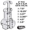 Valterra 6201 PVC Gate Valve, White, 2" Slip