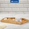 Daniks Bamboo Serving Tray | Wooden Breakfast Tray with Handles