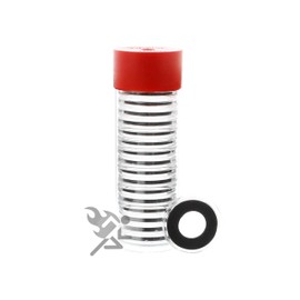 (1) Airtite Coin Holder Storage Container & (20) Air-tite 14mm Black Ring Coin Holder Capsules for 1/20oz Lunar Gold Series 1