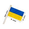 Ukraine Stick Flag 6x9IN 12 Pack Small Mini Ukrainian Handheld