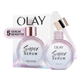 Olay Super Serum 5 En 1 Benefit Face Serum - 1 Fl Oz 30 Ml Suero Facial Ligero 5 En 1 De Tamao De Prueba, 0.4 Onzas Lquidas, Tratamiento Suavizante...