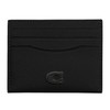 Coach Flat Card Case in Crossgrain Leather, Black, One Size