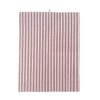 Cotton Tea Towel 70 x 50 cm Stripes Dark Red/White