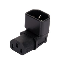 Strhowill C14 to C13 Power Adapter IEC 320 Male C14 to C13 Up Direction Right Angled 90 Degree IEC Female Power Extension Adapter Wall-Mounted LCD TV