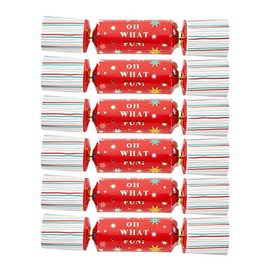 Slant Collections Party Favors 6-Count Christmas Crackers, Mini, Oh What Fun