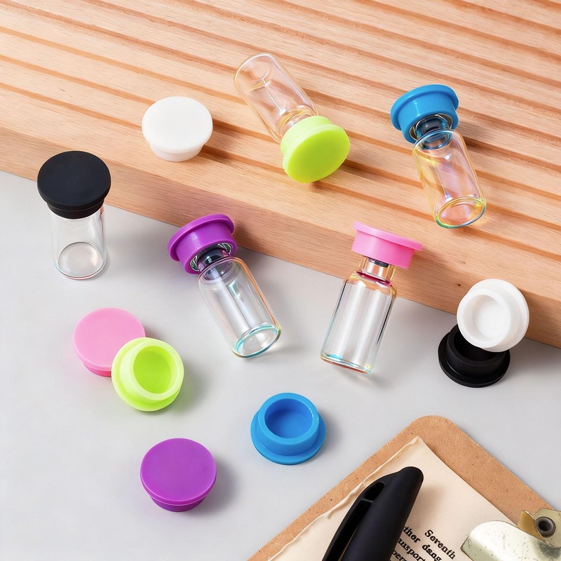 Lekgavd 6pcs Protective Vial Caps for 3ml Glass Vials, 6