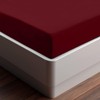 Utopia Bedding Fitted Sheet Single, Burgundy - Deep Pocket 14