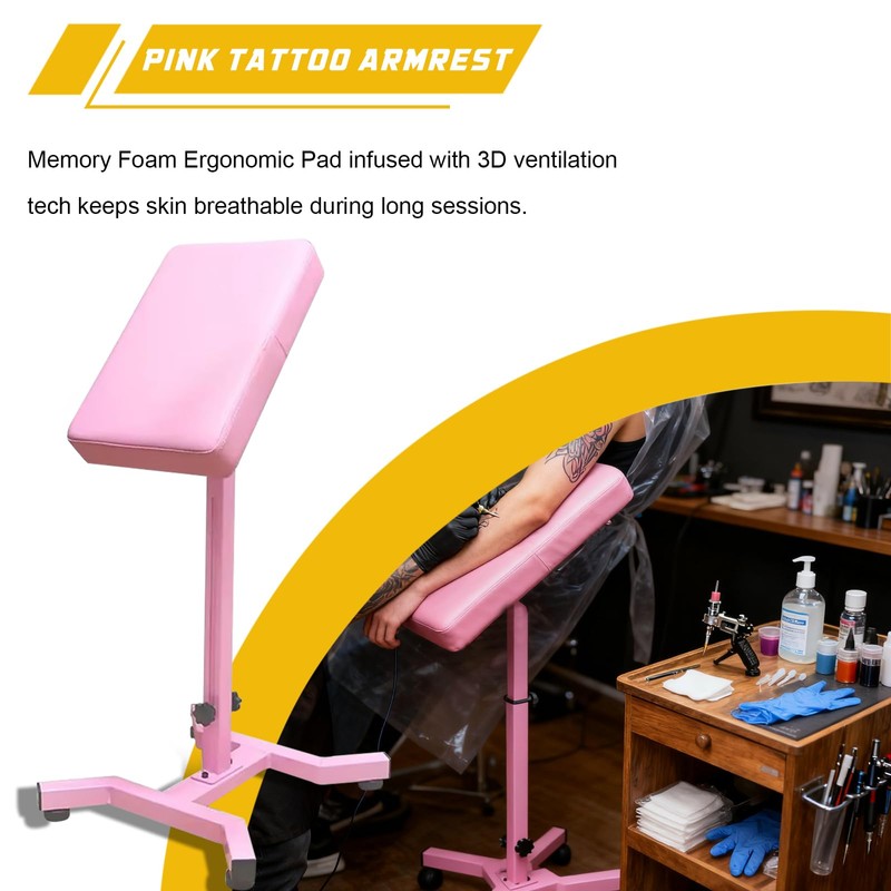 Ruicoo Tattoo Arm Rest Pro - Heavy-Duty 4-Corner Base w/