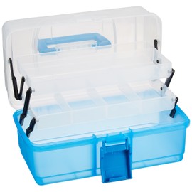 Iris Ohyama Tool Box My Kit 27, Clear/Clear Blue [Width 10.6 x Depth 6.3 x Height 5.9 in (27 x 16 x 15 cm)]