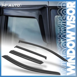 M-AUTO Outside Mount Window Visors Compatible with 92-00 Mitsubishi Montero, Tape-On Rain Guards Shields, 4 PCs