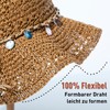 Comhats Women's Summer Straw Hat Foldable Handmade Beach Hat UV