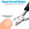 Toenail Clippers for Seniors Thick Nails 4Pc - Long Handle,