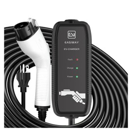EV Charger Station, 16Amp 110-240V Level 2 Portable Electric Vehicle Charger NEMA 6-20 Plug for J1772 Electric Car Home Charging Station, Delay Timer