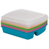 Fox Valley Traders Vibrant Four-Section Microwave Tray Set of 4,