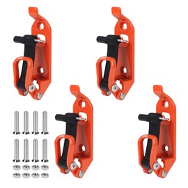 EXLECO 4 x 17-40 mm Shovel Holder Roof Rack Shovel Holder Axe Holder Roof Rack Accessories Tension Lock Rubber Locking Bearing Wall Mounting Brackets for Truck Car Boat Tool Spade Orange