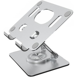 SCBFRE Soporte Tablet Multiángulo,con Doble Varilla 4.7 a 12‘’,Soporte Giratorio 360°,Base Stand Tablet Plegable de Aluminio, Compatible con,Kindle,Switch,Galaxy Tab,Lenovo Tab,Plata