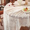 Huierxun White Lace Tablecloth 55 x 55 Inch Vintage Beige