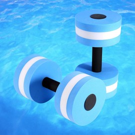 Mancuernas de ejercicio acuático, Ejercicio de piscina de EVA Barras de gimnasia acuática para aeróbicos acuáticos, juego de 2, azul