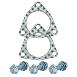 SHINTONES 2 PCS 3 inch 3-Bolt Exhaust Flange Gasket Turbo/Manifold/Header Down/Dump Pipe Flange, High Temperature Graphite for Headers, Catback, Axleback, MLSG High Temp Exhaust Gasket