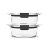 Rubbermaid Brilliance Round Leak Proof Food Storage Containers, 2.17 cup