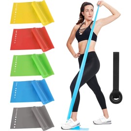 BONACHAN Bandas de Resistencia, Bandas De Resistencia para Ejercicio,Banda Elásticas Fitness Vendas Acondicionamiento Físico para Ejercicio para Yoga, Pilates, Estiramientos, Musculacion (6 Pack)