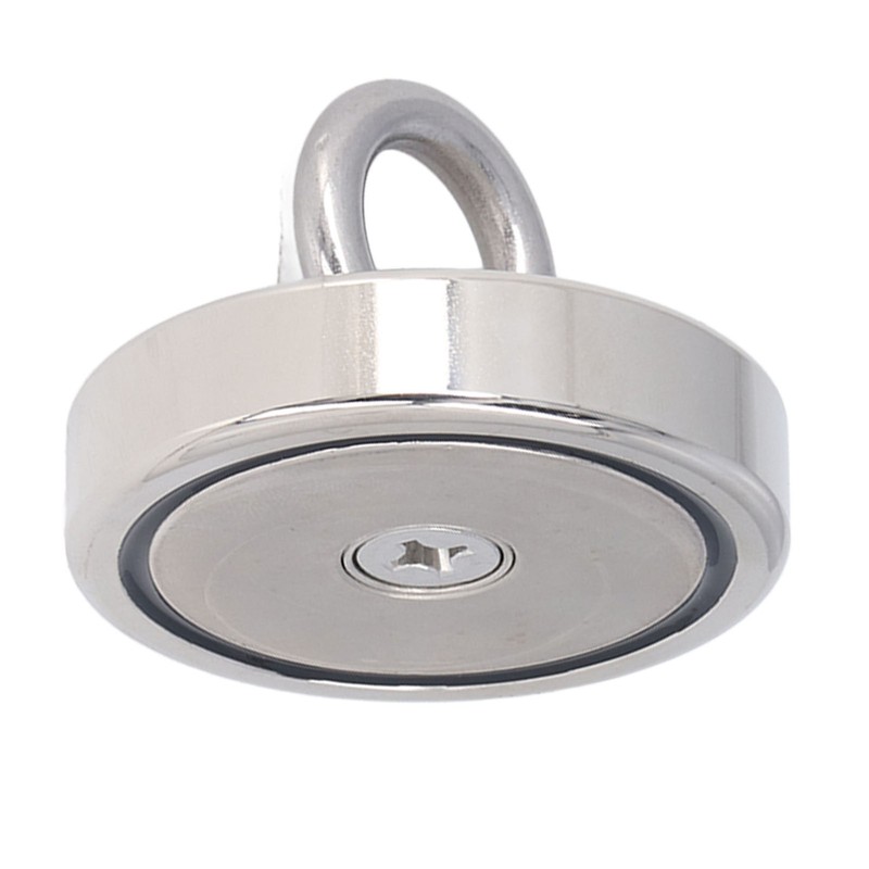 High Power Fishing Magnet NdFeB Stainless Steel Silver Neodymium Fishing