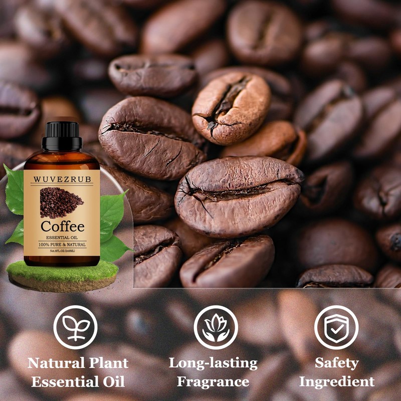 Wuvezrub Coffee Essential Oils 240ML, Pure Coffee Essential Oil for