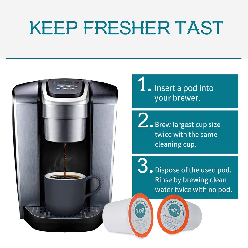 DIACAFE Fit for Keurig Cleaning Pods 10 Pack Descaler for