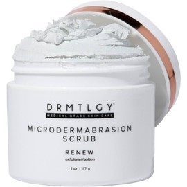 DRMTLGY Microdermabrasion Facial Scrub and Face Exfoliator. Natural Non-Abrasive Face Exfoliator Improves Acne Scars, Blackheads, Pore Size, and Skin Texture. 2 oz