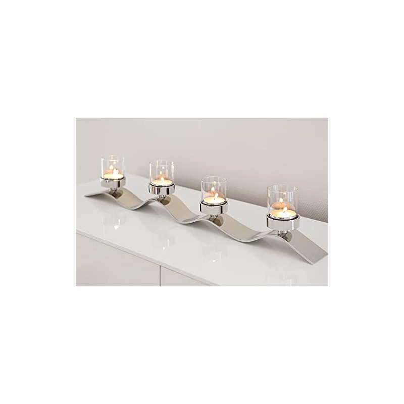 Fink EZ-WAVE/Teelichhalter,4-flam,vern./L.54 cm