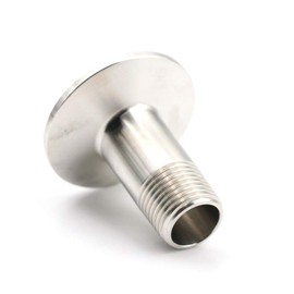 Beduan 2" Tri Clamp to 1-1/2" NPT Male Stainless Steel Sanitary Fitting Home Brew Connector (Ferrule OD 64mm)