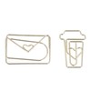 100Pcs Funny Planner Clips Anti Rust Electroplating Process Envelope Coffee