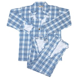 Trust Map Nursing Pajamas, Fully Open Type, Men's, For Year-Round Use, 100% Cotton, Nursing Care, Bedridden Hospitalization, Infusion, Change of Clothes, (S)