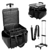 WKALEOBAG Rolling Cleaning Bag with Detachable Trolley,Household Cleaning Supply Organizer,Cleaning