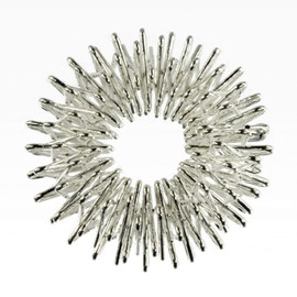 CHI-ENTERPRISE - Premium Massagering für den Finger | Antistress Ring | Akupressur Ring - Anxiety Ring | Inhalt: 1x Antistress Ring (silber/groß)