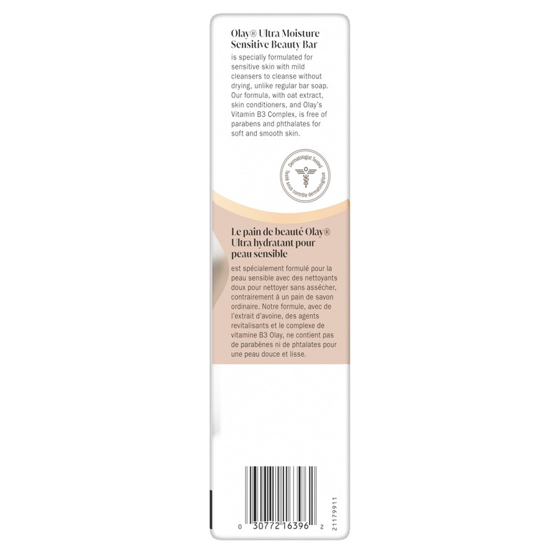 Olay Beauty Bar for Sensitive Skin, Ultra Moisture, 10x More