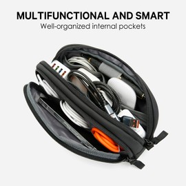 BANGE Travel Organizer Case, Water Resistant Electronics Travel Bag Organizer for Cable,Easy to store backpacks
