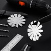 2 Pieces Stainless Steel Bevel Gauge Axe Angle Gauge Round