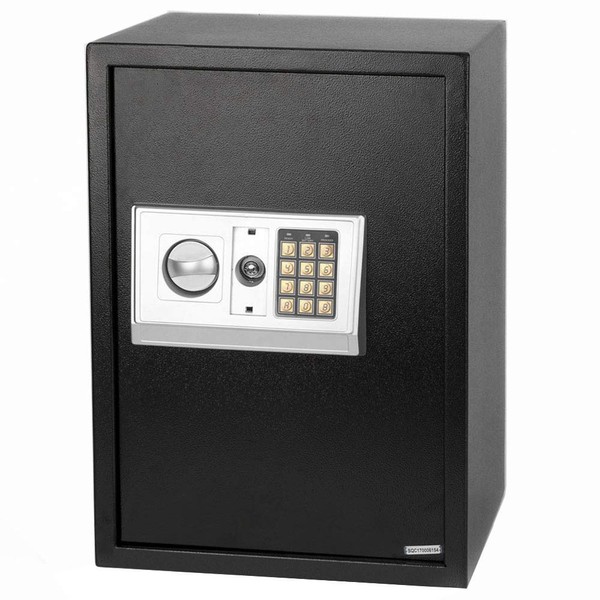 ROVSUN 1.8 CF Electronic Security Safe Box, Large Digital Cabinet with Keypad Lock & Solid Steel, Perfect for Home Office Hotel Business Cash Jewelry Wallet Valuable, Battery Included