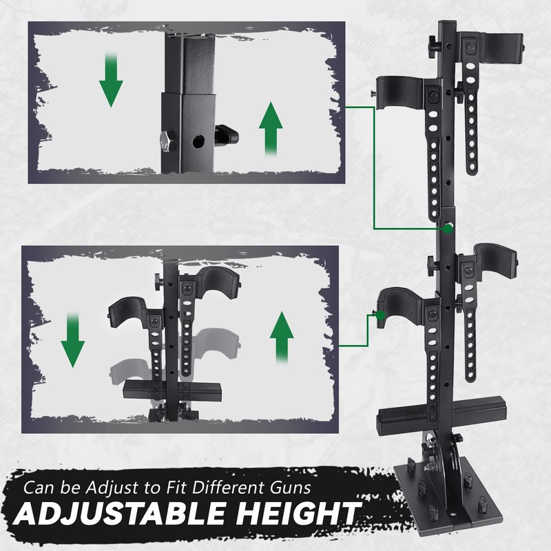 StarknightMT UTV Gun Holder UTV Gun Rack Stand Up Gun