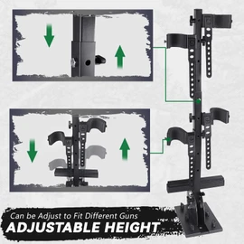 StarknightMT UTV Gun Holder UTV Gun Rack Stand Up Gun Mount Compatible with Polaris Ranger RZR Golf Cart General Defender Pioneer Teryx Mule UTV