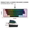 Snpurdiri 60% Wired Gaming Keyboard, Small RGB Backlit Membrane Gaming